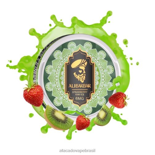 Vape Atacado Mercado Livre TF8H054 | ALIBARBAR gelo de morango e kiwi bolsa de nicotina