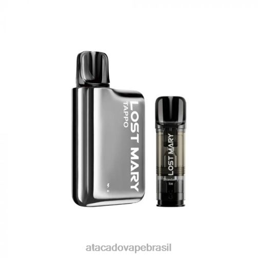 Cigarro Eletronico Vape TF8H0438 | LOST MARY Tappo prata inoxidável x morango gelado kit vape pod