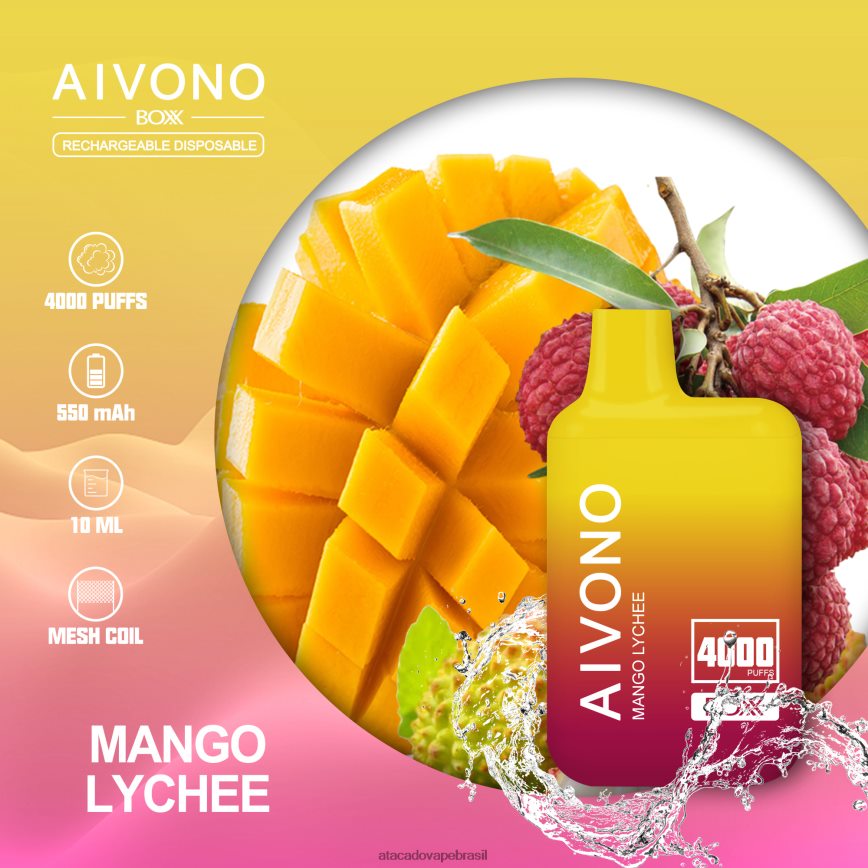 Aivono AIM BOXX 4000 lichia de manga - 4N686L216 Vape Cigarro Eletronico Comprar