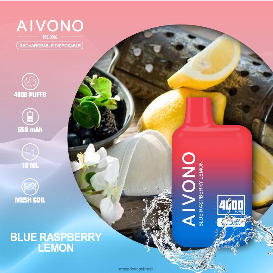 Aivono AIM BOXX 4000 limão framboesa azul - 4N686L217 Cigarro Eletronico Vape