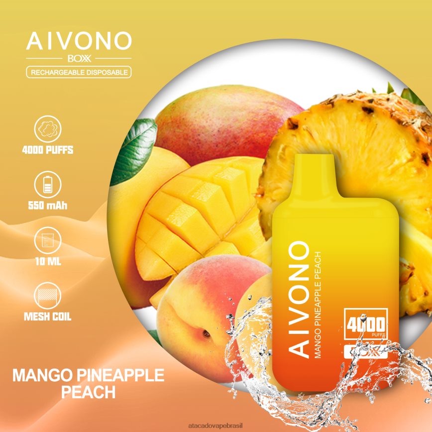Aivono AIM BOXX 4000 manga abacaxi pêssego - 4N686L219 Grossiste Vape