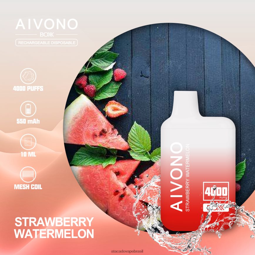 Aivono AIM BOXX 4000 melancia morango - 4N686L214 Vape Brasília Taguatinga