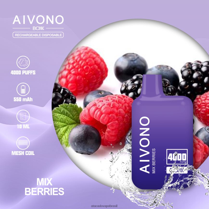 Aivono AIM BOXX 4000 misture frutas - 4N686L215 Vape Cigarro Eletrônico Barato
