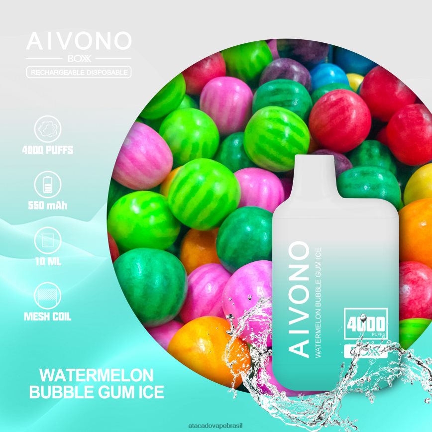 Aivono AIM BOXX 4000 sorvete de chiclete de melancia - 4N686L227 Atacado Vaporizador