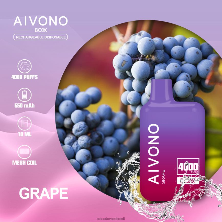 Aivono AIM BOXX 4000 uva - 4N686L213 Atacado Vaporizador