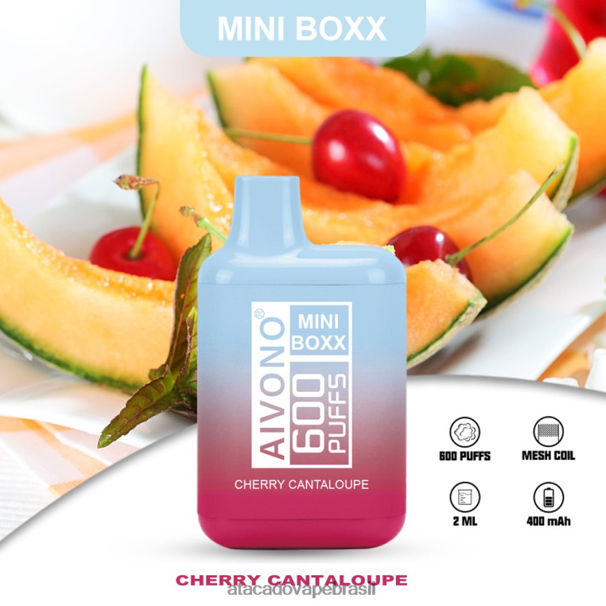 Aivono AIM MINI BOXX 600 melão cereja - 4N686L239 Atacado Vape Brasil