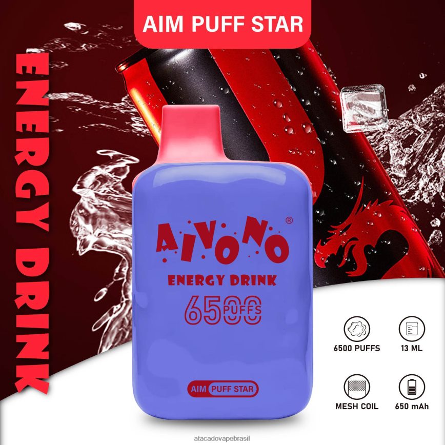 Aivono AIM PUFF STAR 6500 bebida energética - 4N686L293 Vape Cigarro Eletronico Comprar