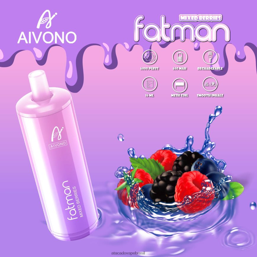 Aivono FATMAN 6800 frutas misturadas - 4N686L27 Vape Cigarro Eletronico Comprar