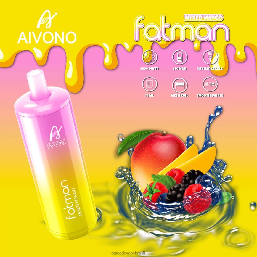 Aivono FATMAN 6800 manga mista - 4N686L26 Vape Cigarro Eletrônico Barato