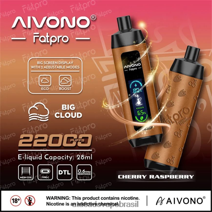 Aivono Fatpro 22.000 framboesa cereja - 4N686L4 Vape Brasília Taguatinga