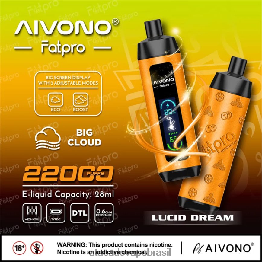 Aivono Fatpro 22.000 sonho lúcido - 4N686L7 Cigarro Eletronico Vape
