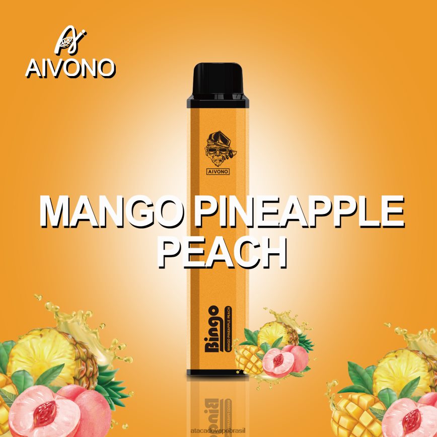 Aivono AIM BINGO 4000 manga abacaxi pêssego - 4N686L136 Atacado Vaporizador