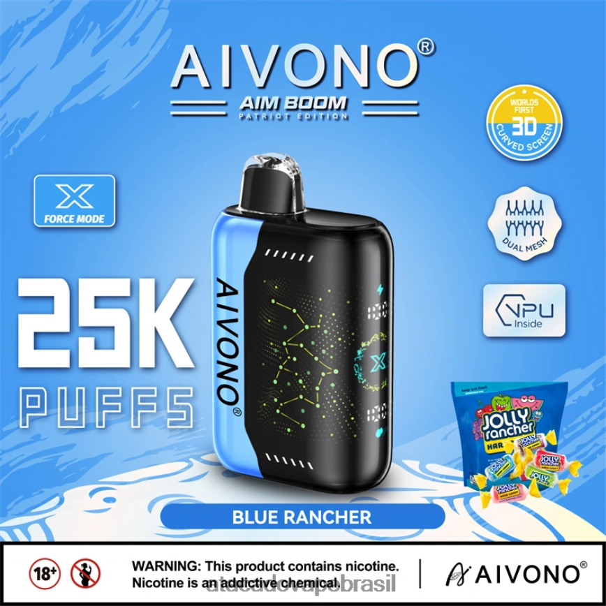 Aivono AIM BOOM 25.000 fazendeiro azul - 4N686L344 Atacado Vape Brasil