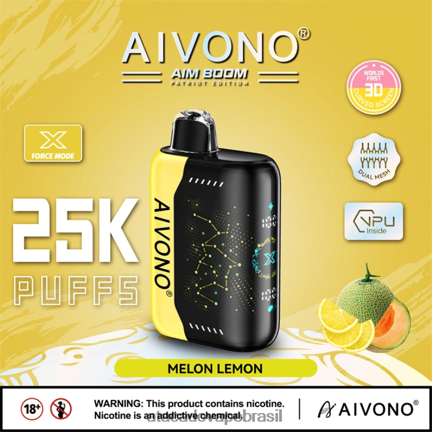 Aivono AIM BOOM 25.000 melão limão - 4N686L348 Vape Cigarro Eletrônico Barato