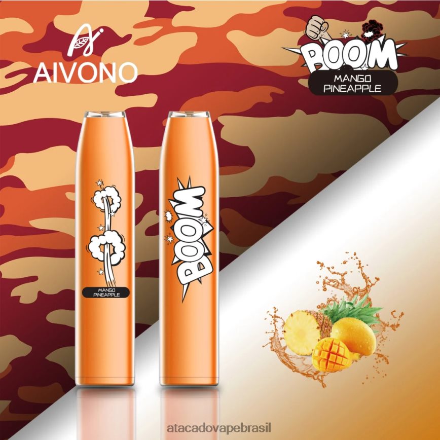 Aivono AIM BOOM 600 abacaxi manga - 4N686L360 Atacado Vaporizador