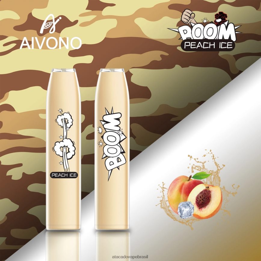 Aivono AIM BOOM 600 gelo de pêssego - 4N686L362 Vape Cigarro Eletrônico Barato