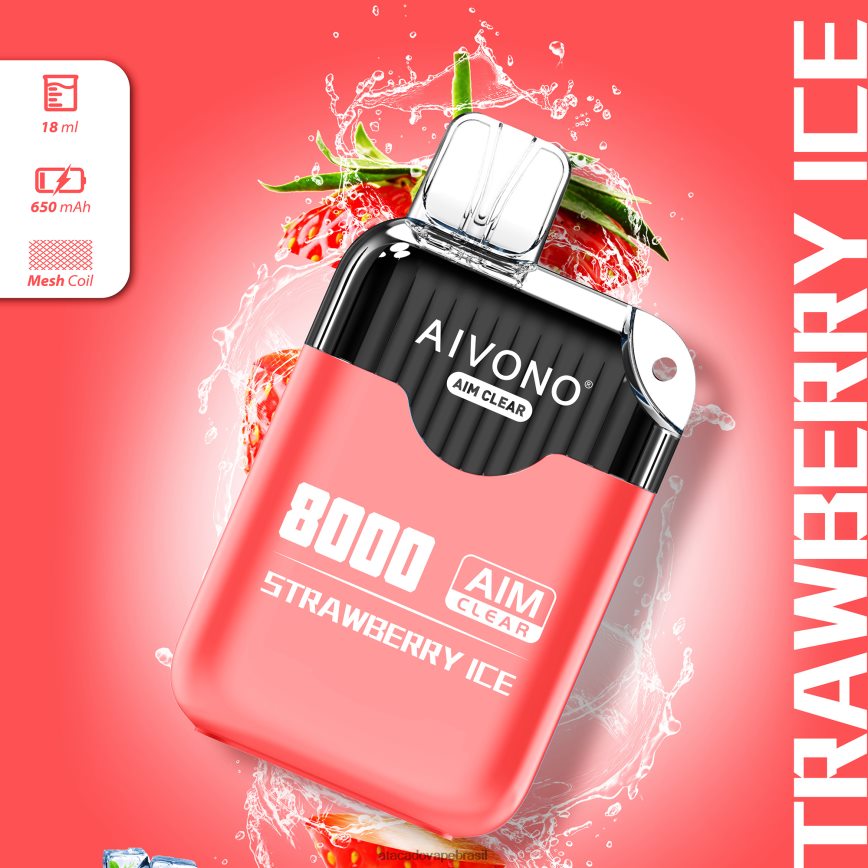 Aivono AIM CLEAR 8.000 gelo de morango - 4N686L205 Grossiste Vape