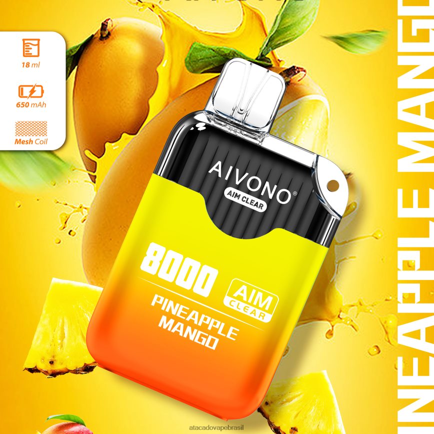 Aivono AIM CLEAR 8.000 manga abacaxi - 4N686L209 Vape Cigarro Eletronico Comprar