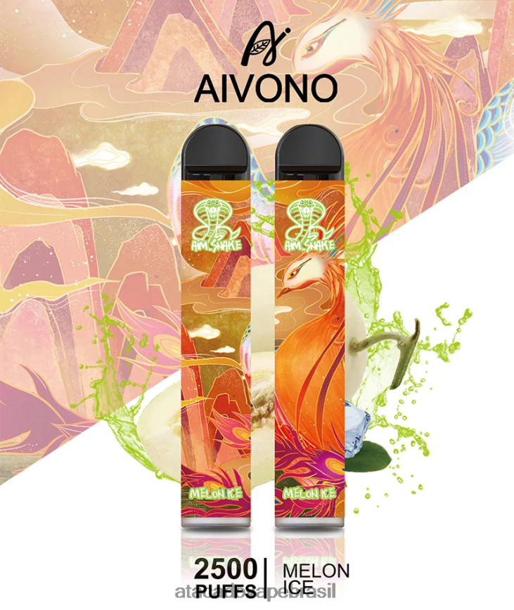 Aivono AIM SNAKE 2500 gelo de melão - 4N686L311 Atacado Vaporizador