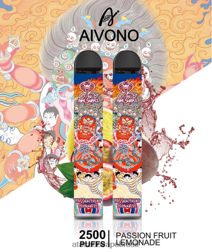 Aivono AIM SNAKE 2500 limonada de maracujá - 4N686L315 Cigarro Eletronico Vape