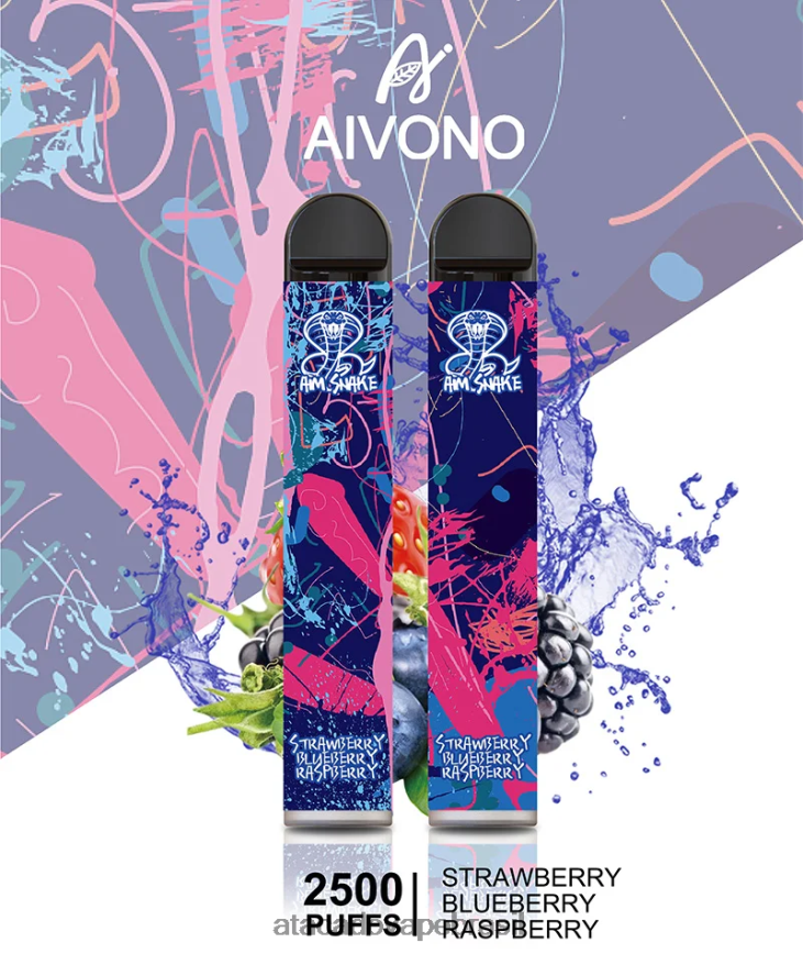 Aivono AIM SNAKE 2500 morango mirtilo framboesa - 4N686L318 Atacado Vaporizador