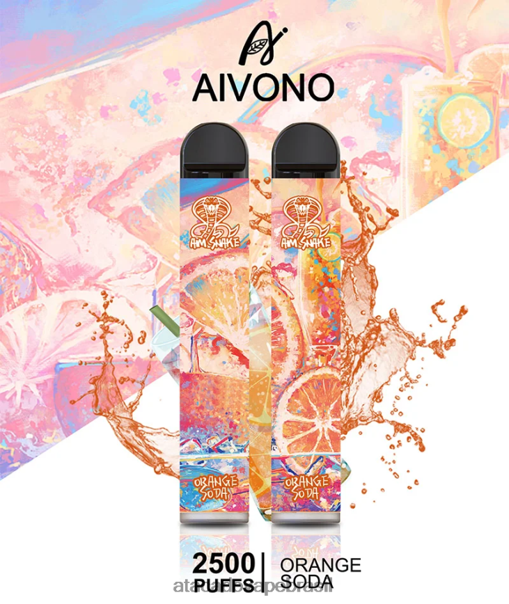 Aivono AIM SNAKE 2500 refrigerante de laranja - 4N686L314 Vape Cigarro Eletronico Comprar
