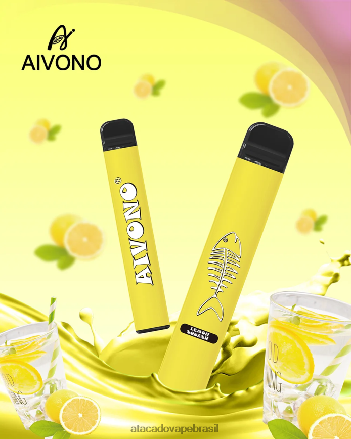 Aivono AIM FISHBONE 600 esquadrão de limão - 4N686L287 Cigarro Eletronico Vape