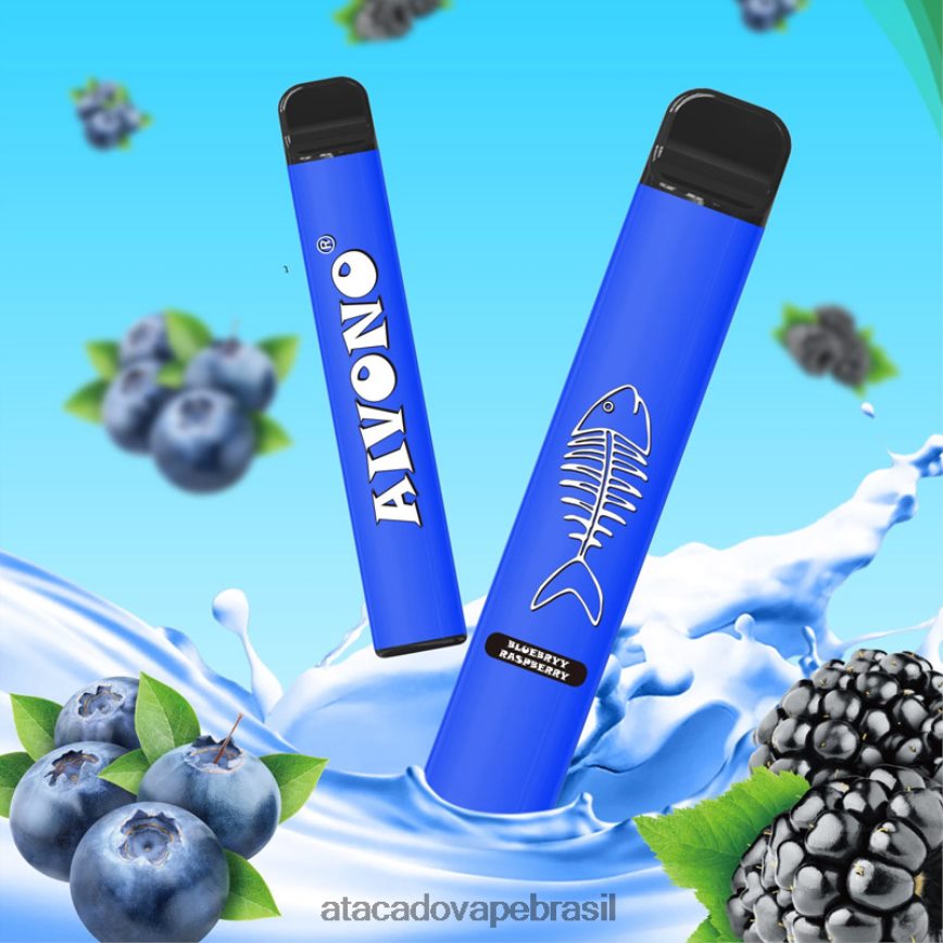 Aivono AIM FISHBONE 600 framboesa mirtilo - 4N686L281 Atacado Vape Brasil