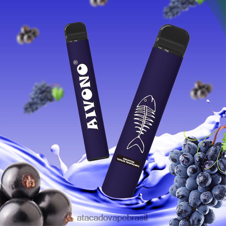 Aivono AIM FISHBONE 600 groselha preta - 4N686L284 Vape Brasília Taguatinga