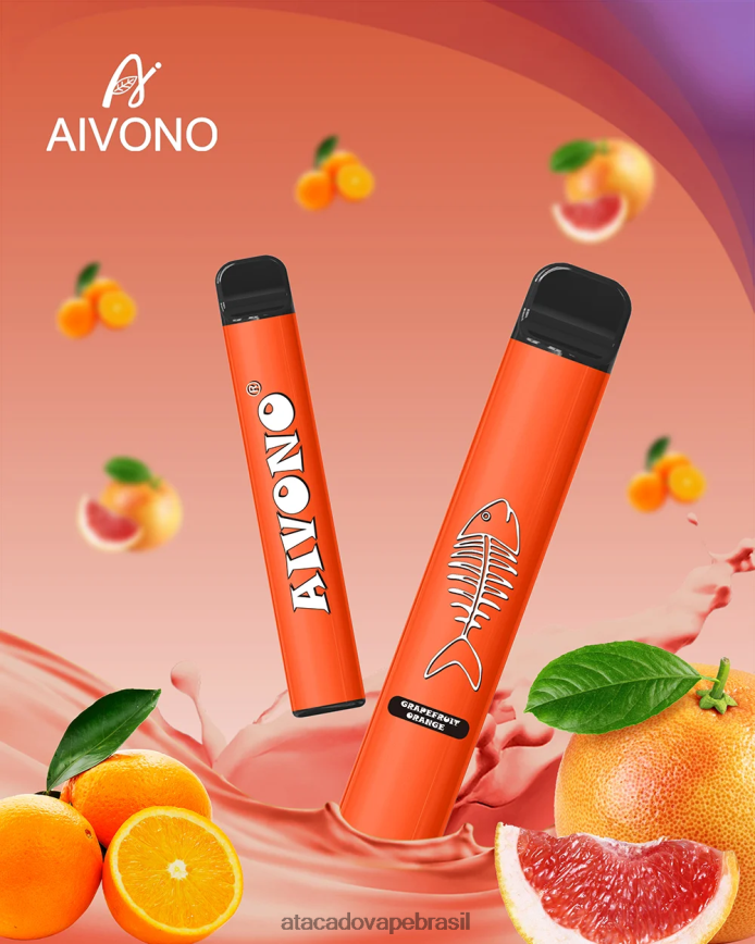 Aivono AIM FISHBONE 600 laranja toranja - 4N686L280 Cigarro Eletronico Vape