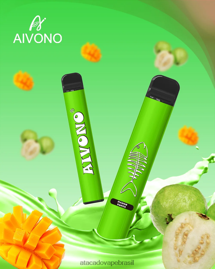 Aivono AIM FISHBONE 600 manga goiaba - 4N686L283 Atacado Vaporizador