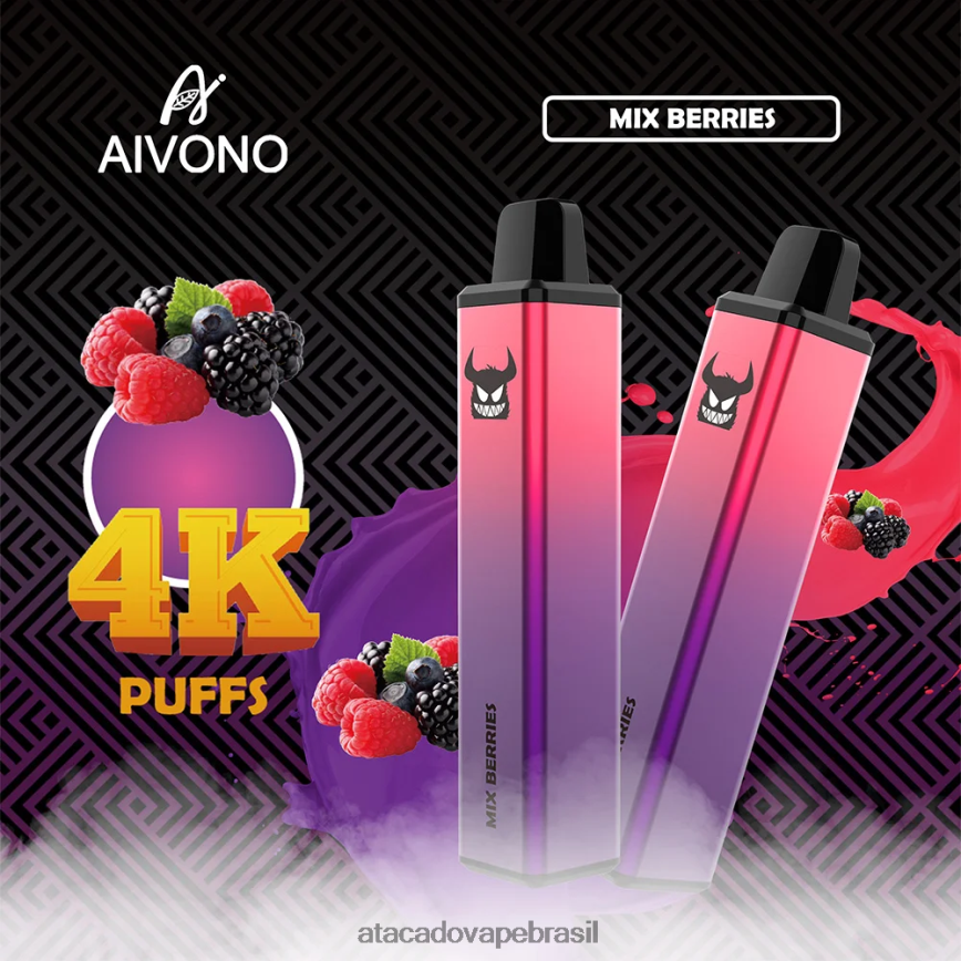Aivono AIM FREAK 4000 frutas misturadas - 4N686L260 Atacado Vape Brasil
