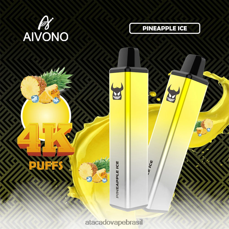 Aivono AIM FREAK 4000 gelo de abacaxi - 4N686L255 Atacado Vaporizador