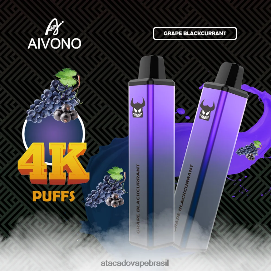 Aivono AIM FREAK 4000 groselha preta - 4N686L259 Cigarro Eletronico Vape