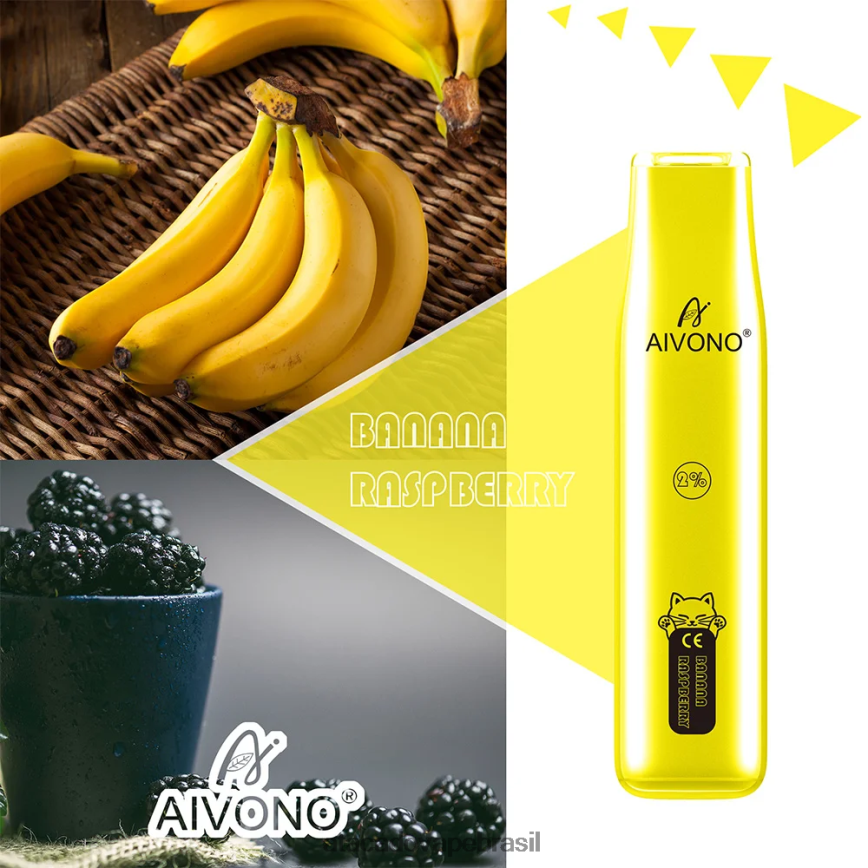 Aivono AIM CAT 400 banana framboesa - 4N686L334 Vape Cigarro Eletrônico Barato