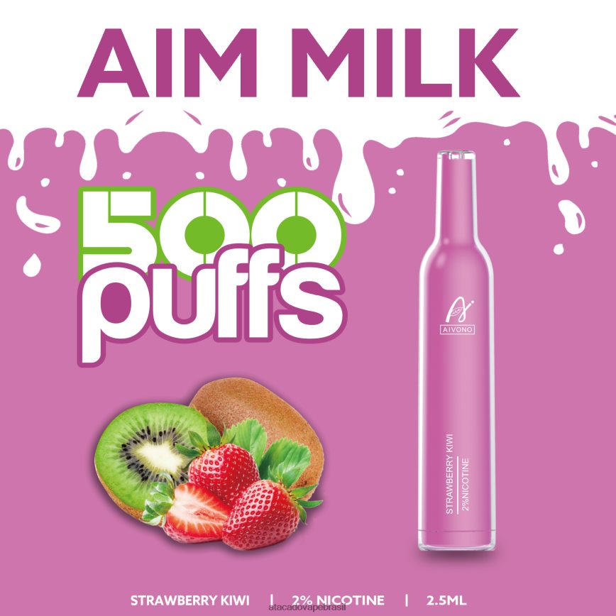 Aivono AIM MILK 500 kiwi morango - 4N686L271 Vape Cigarro Eletrônico Barato