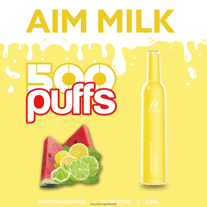 Aivono AIM MILK 500 melancia limão - 4N686L270 Vape Brasília Taguatinga