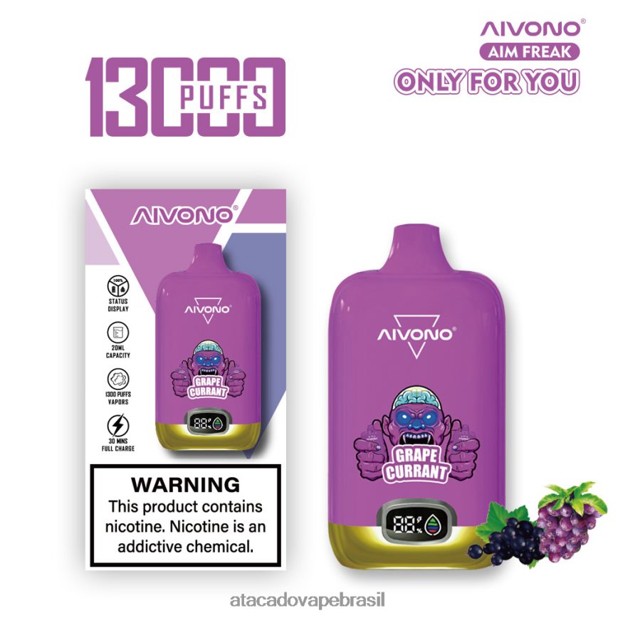 Aivono AIM FREAK 13.000 groselha - 4N686L251 Vape Cigarro Eletronico Comprar