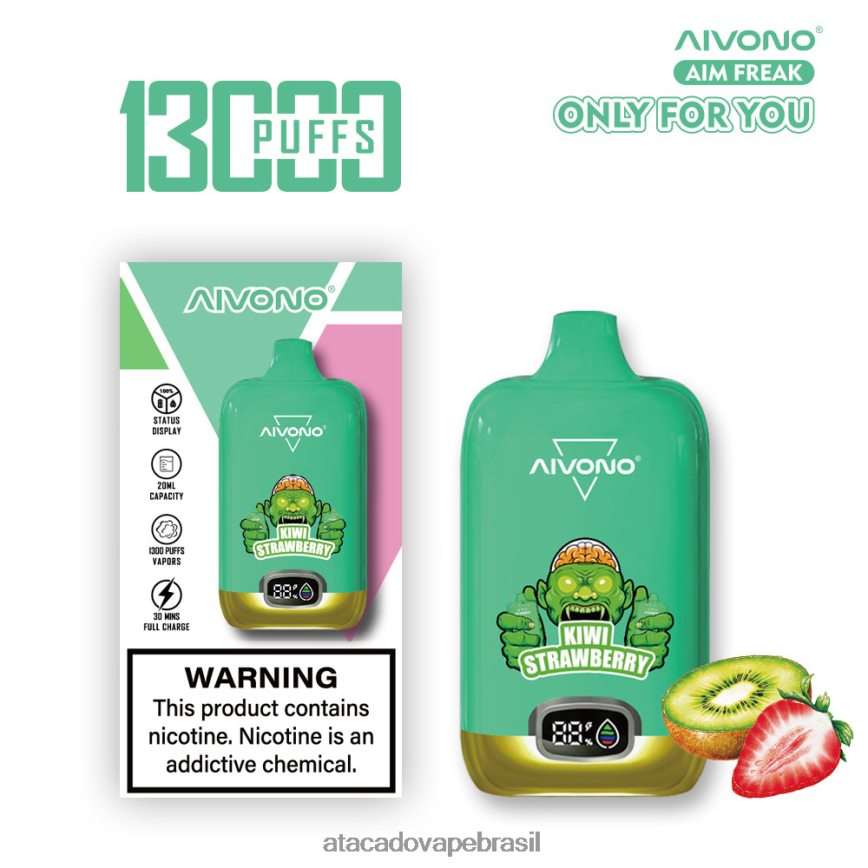 Aivono AIM FREAK 13.000 kiwi morango - 4N686L246 Atacado Vape Brasil