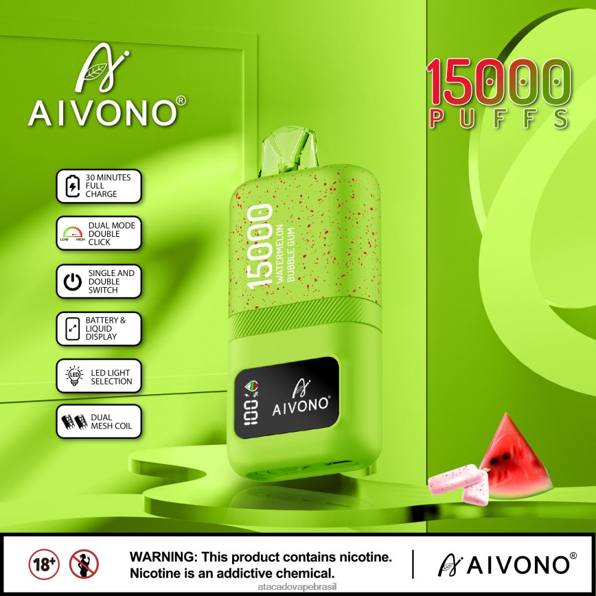 Aivono AIM magic 15.000 chiclete de melancia - 4N686L65 Grossiste Vape