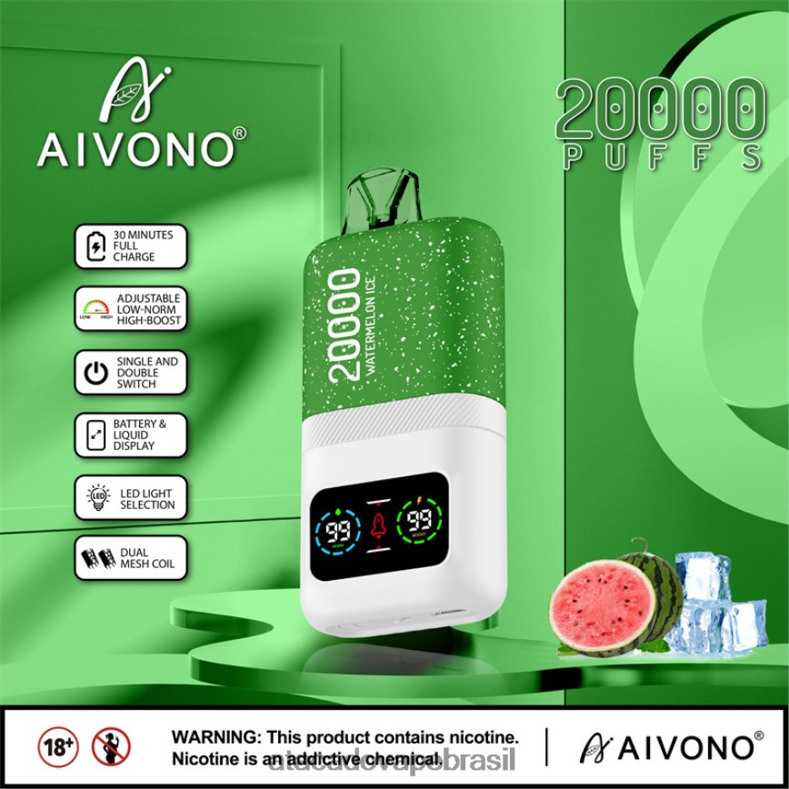 Aivono AIM magic 20.000 gelo de melancia - 4N686L75 Vape Cigarro Eletrônico Barato
