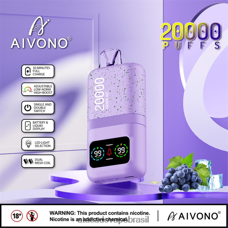 Aivono AIM magic 20.000 gelo de uva - 4N686L86 Grossiste Vape