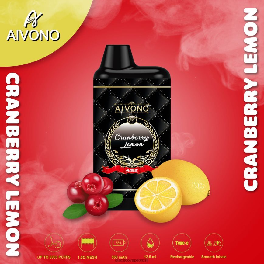 Aivono AIM MAGIC cigarro de caixa de 5800 bocas limão - 4N686L89 Vape Cigarro Eletrônico Barato