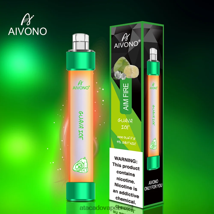Aivono AIM FIRE 1000 gelo de goiaba - 4N686L330 Atacado Vape Brasil