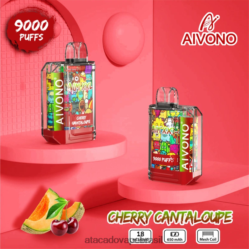 Aivono AIM XXL Adesivo de boca 9000 transparente melão cereja - 4N686L57 Atacado Vape Brasil