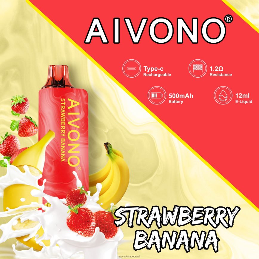 Aivono AIM GUN 7.000 banana morango - 4N686L107 Grossiste Vape