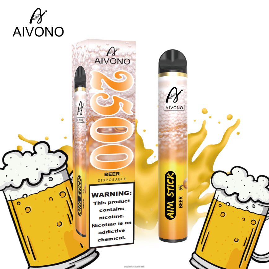 Aivono AIM STICK 2500 cerveja - 4N686L148 Atacado Vape Brasil