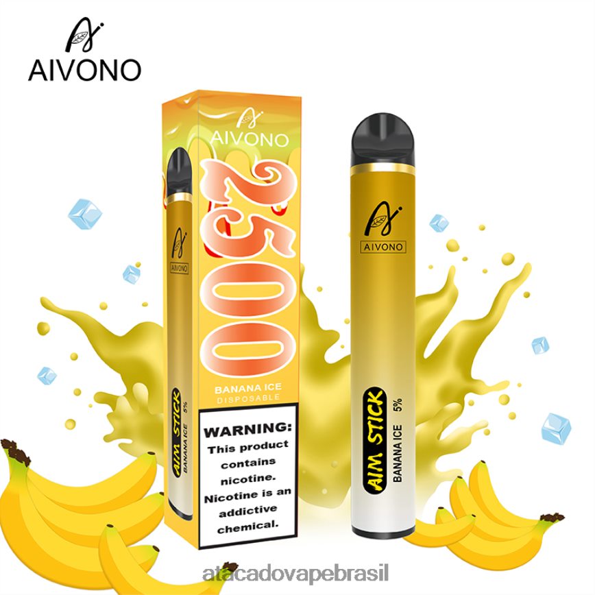 Aivono AIM STICK 2500 gelo de banana - 4N686L151 Vape Brasília Taguatinga