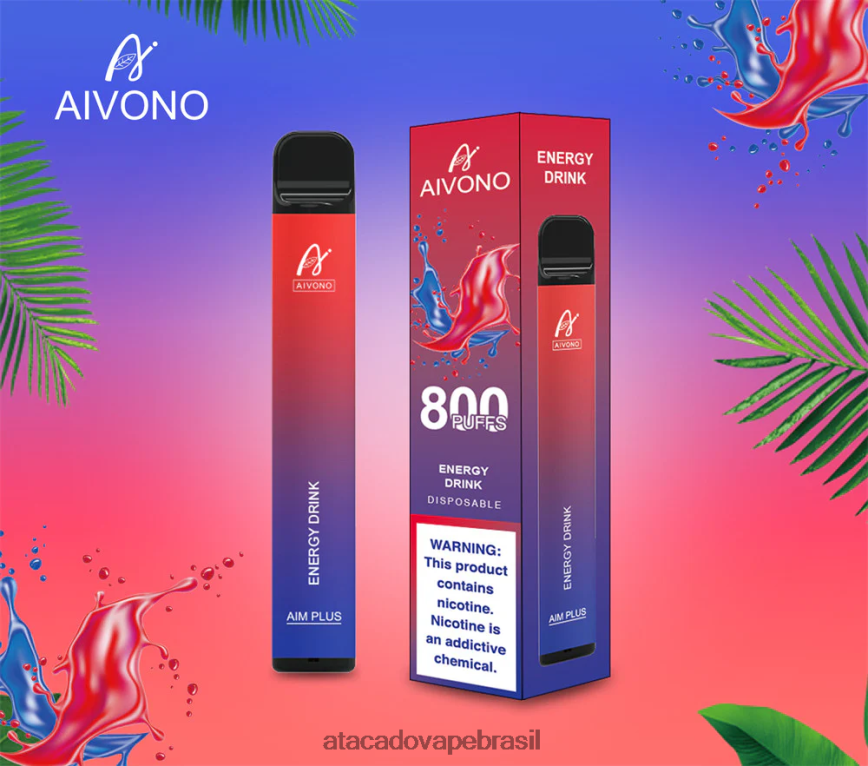 Aivono AIM PLUS 800 bebida energética - 4N686L201 Vape Cigarro Eletrônico Barato