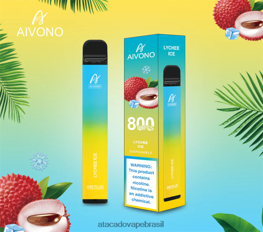 Aivono AIM PLUS 800 gelo de lichia - 4N686L182 Cigarro Eletronico Vape